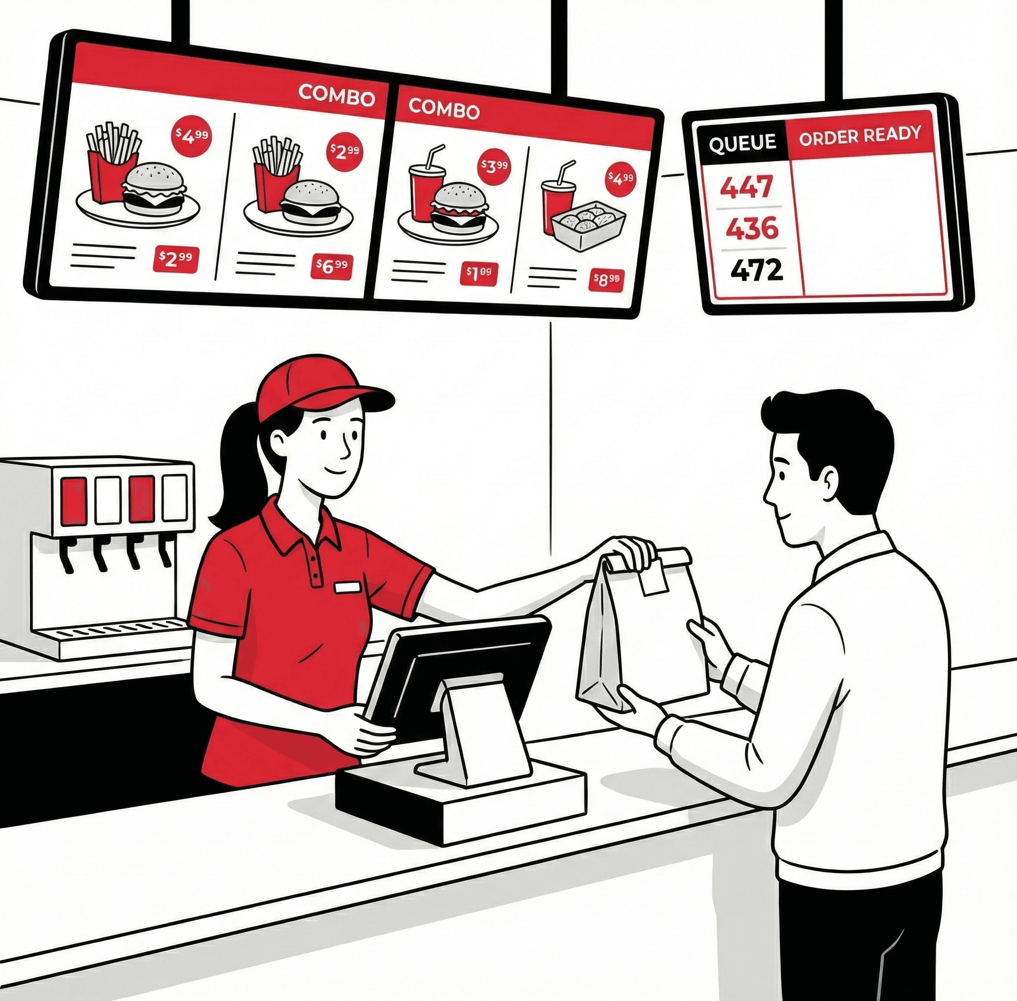 QSR POS Illustration